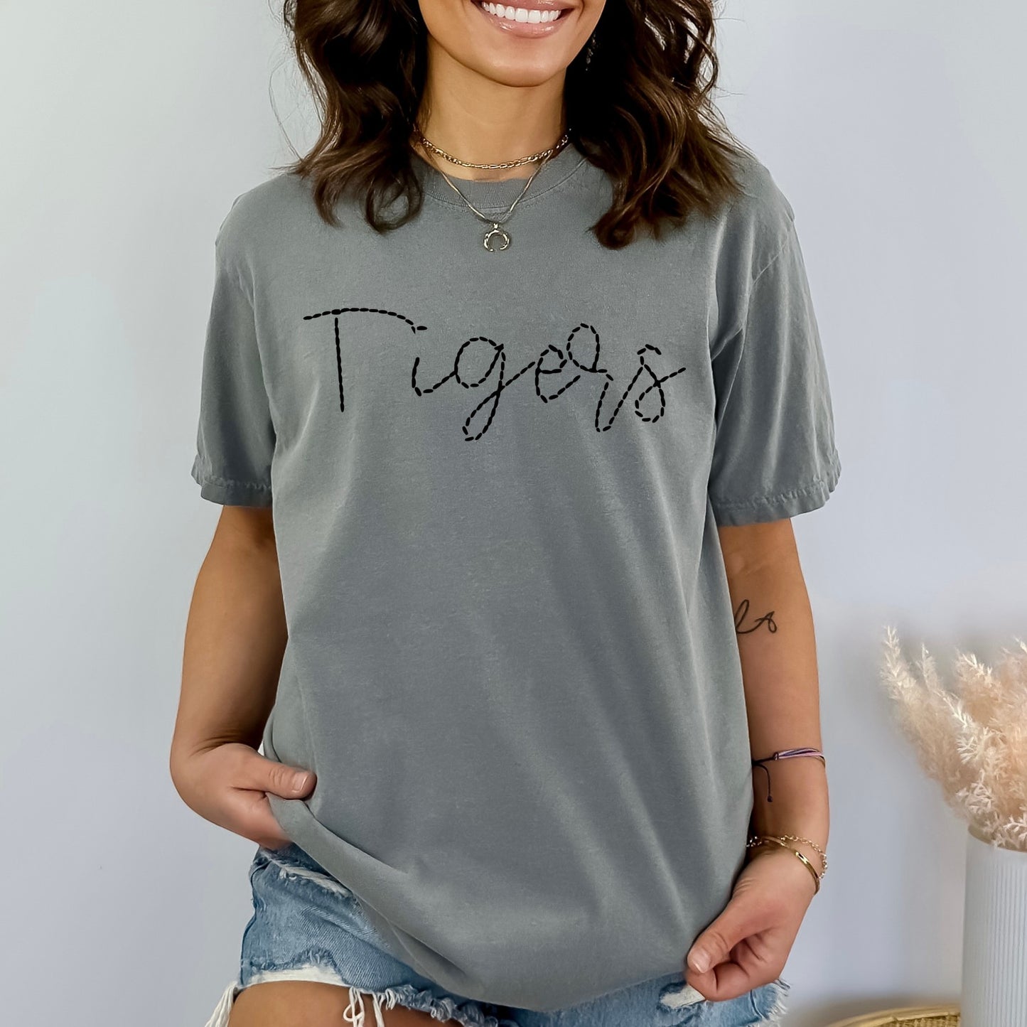 Tigers Faux Handstitched DTF Transfer