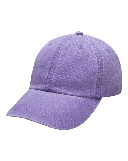 Embroidered Varsity Style Pigment-Dyed Twill Hat | Quick Ship