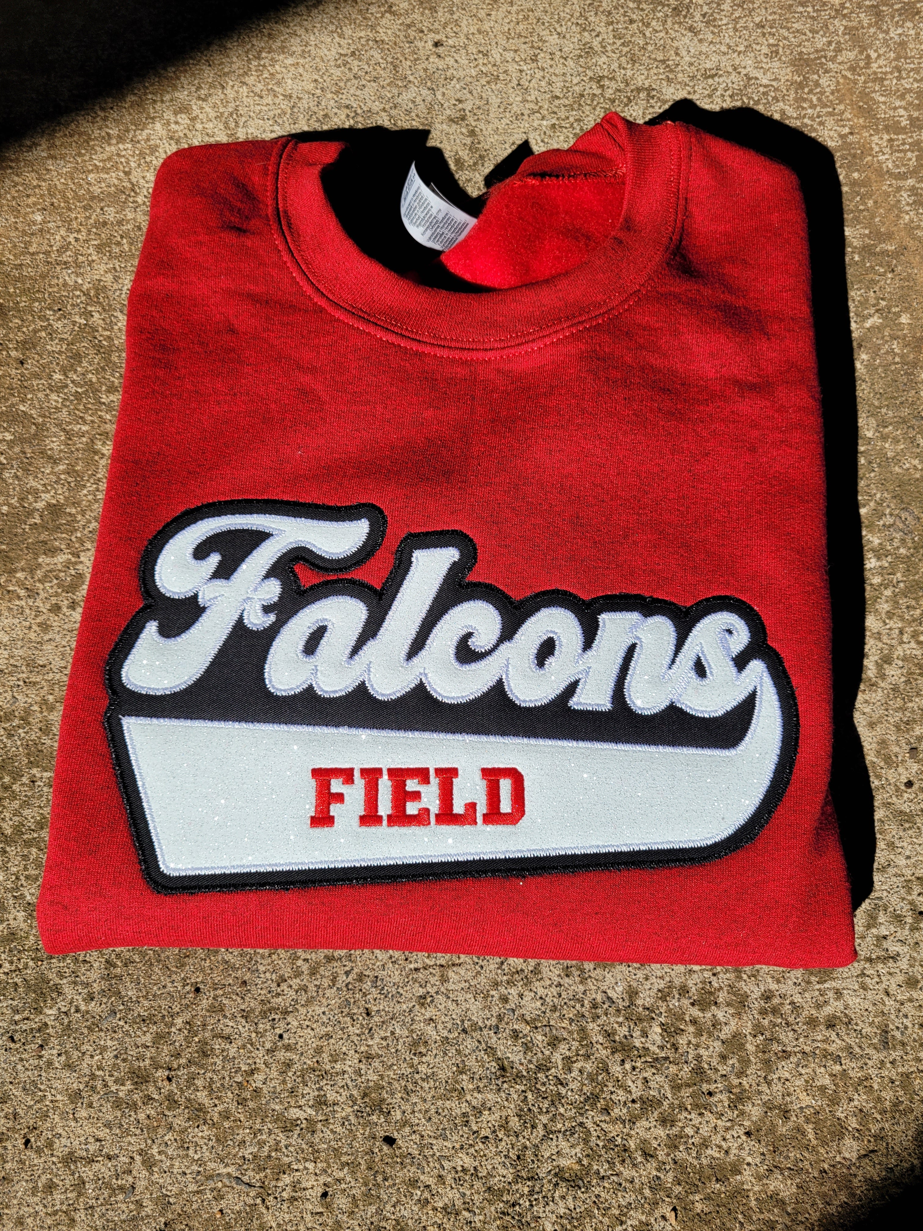 Fasty Baseball Varsity Style Twill and Glitter Applique T-shirt/Sweatshirt