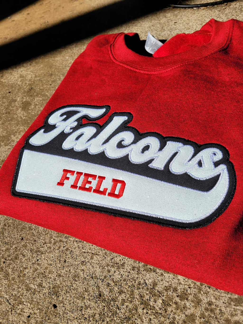 Fasty Baseball Varsity Style Twill and Glitter Applique T-shirt/Sweatshirt