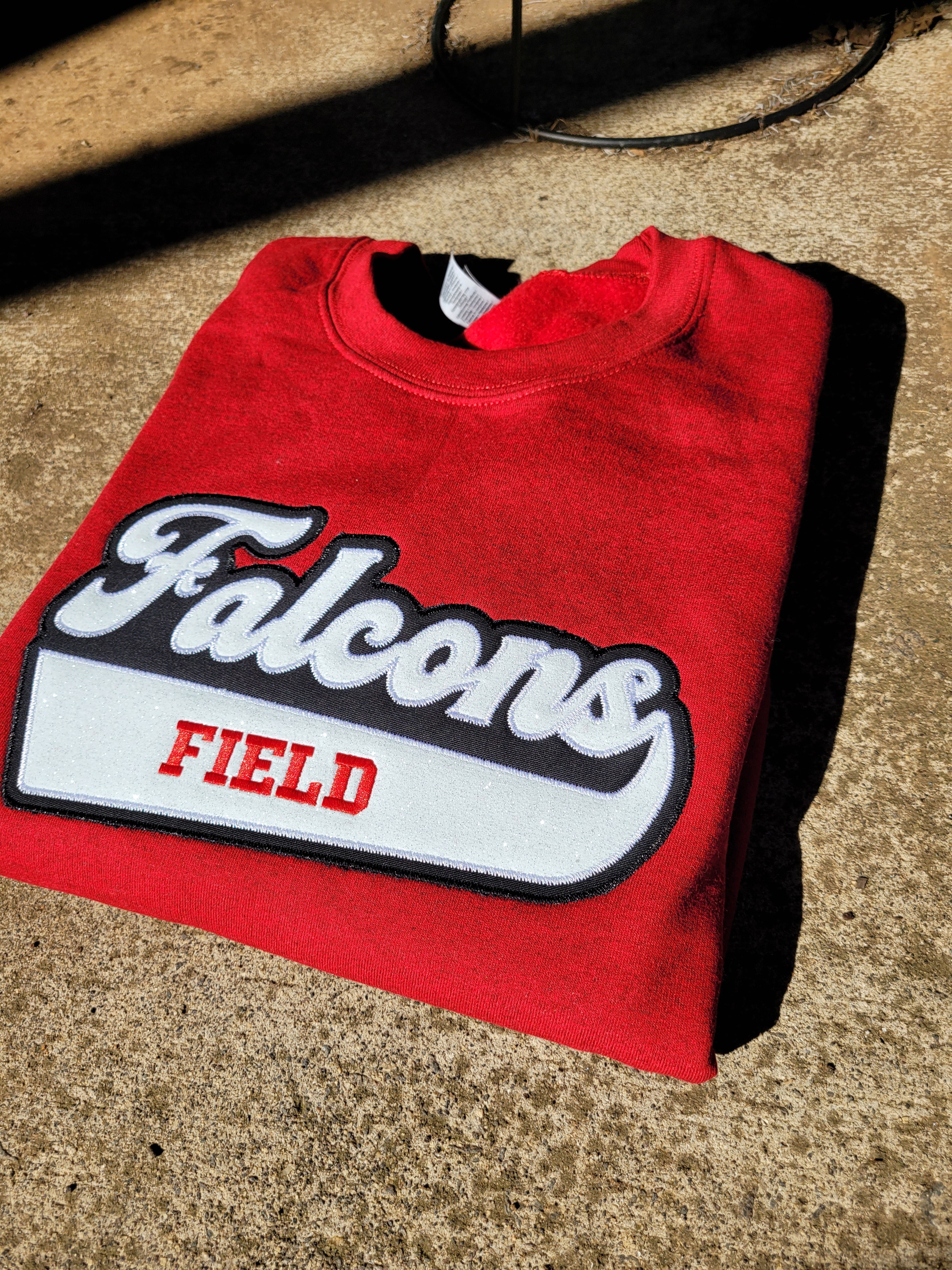 Fasty Baseball Varsity Style Twill and Glitter Applique T-shirt/Sweatshirt