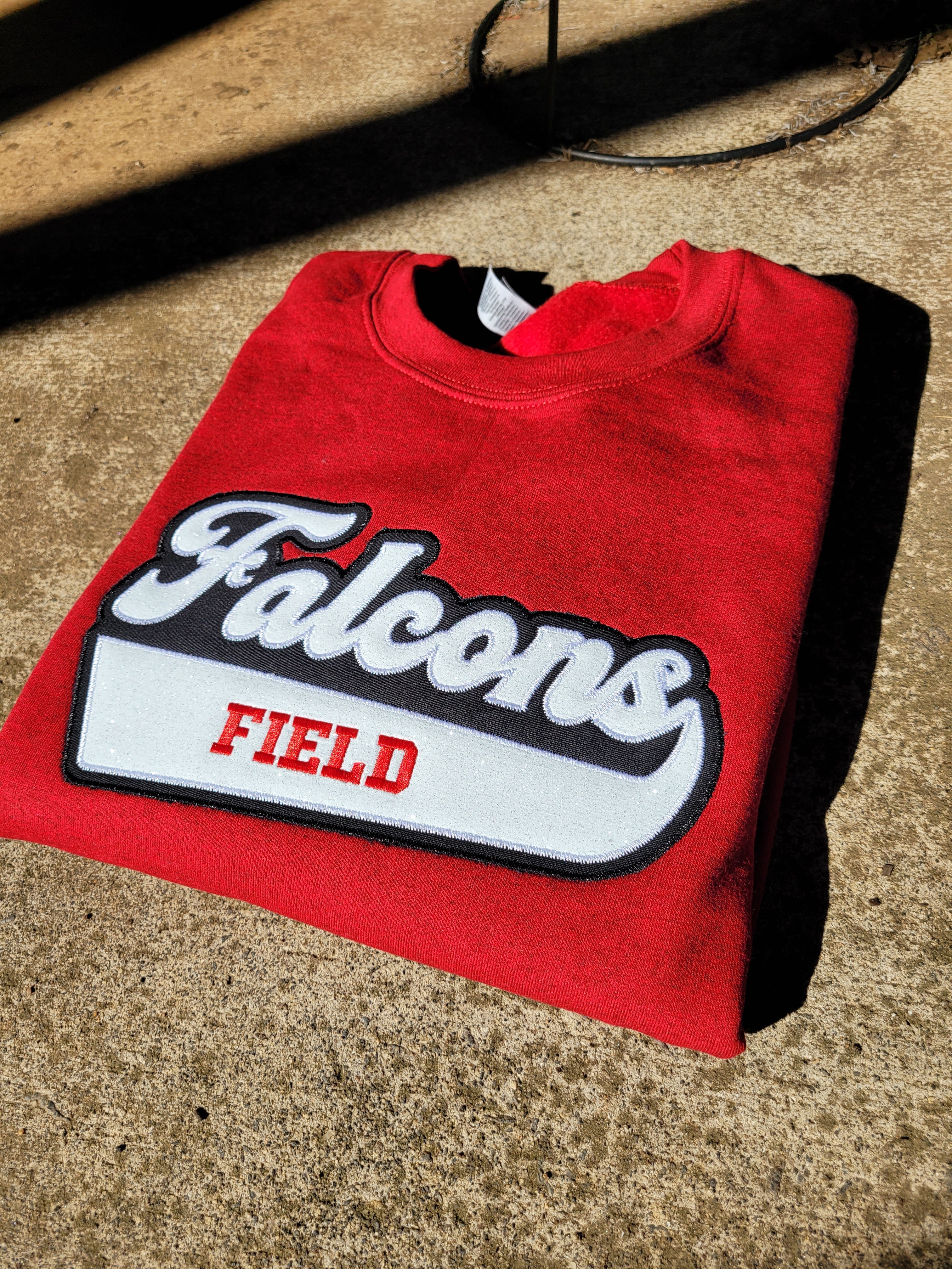 Fasty Baseball Varsity Style Twill and Glitter Applique T-shirt/Sweatshirt