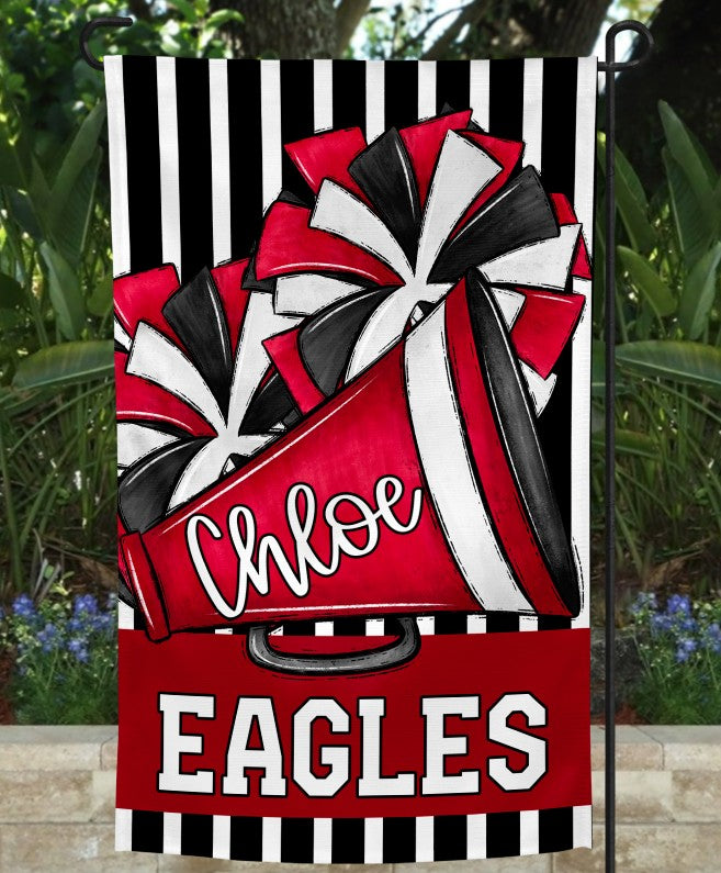 Red Cheer Garden Flag