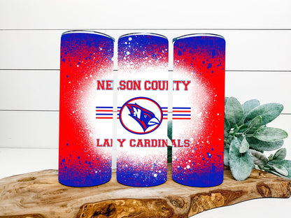 Nelson County Lady Cardinals Completed 20oz Skinny Tumbler