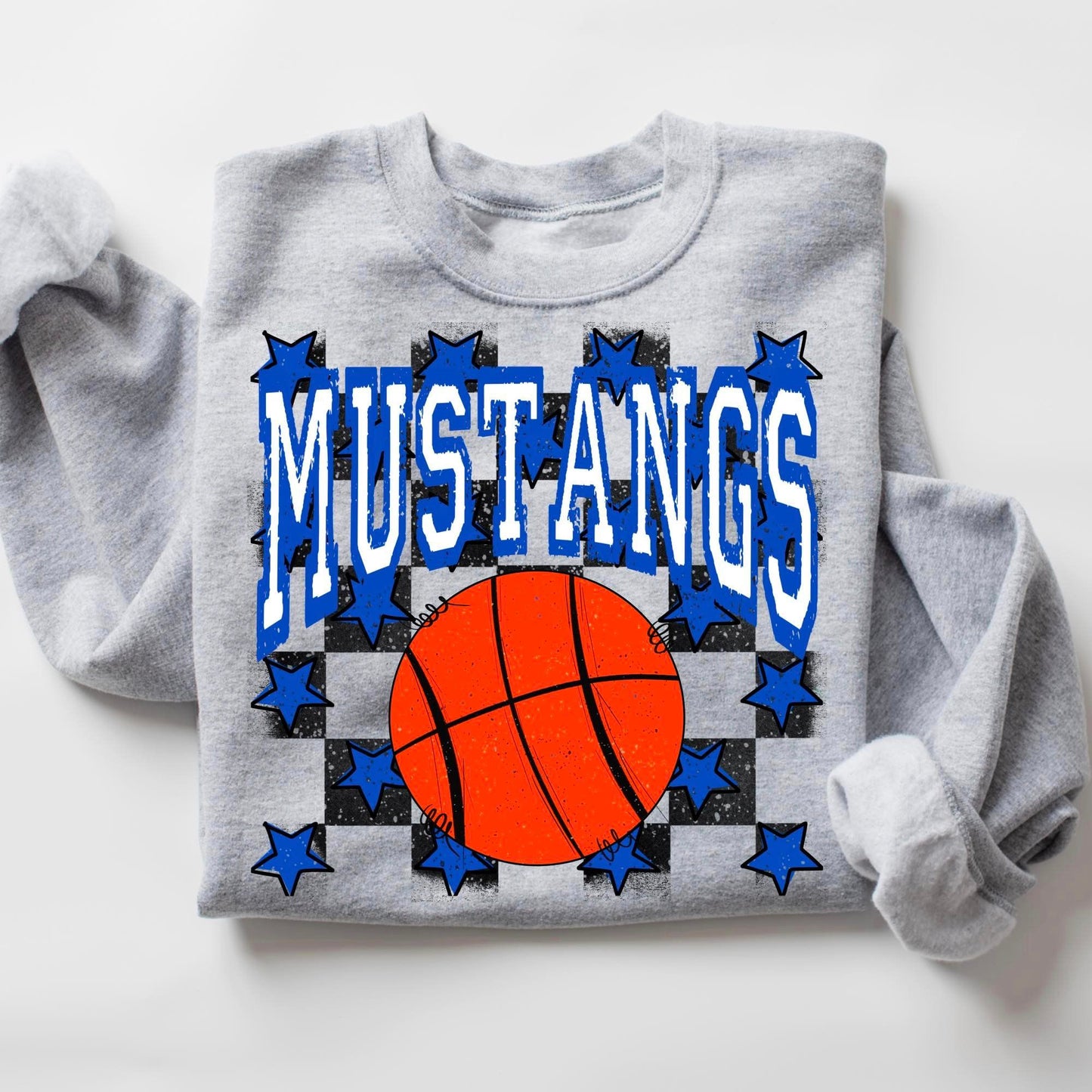 Mustangs Basketball Retro Varsity DTF Transfer