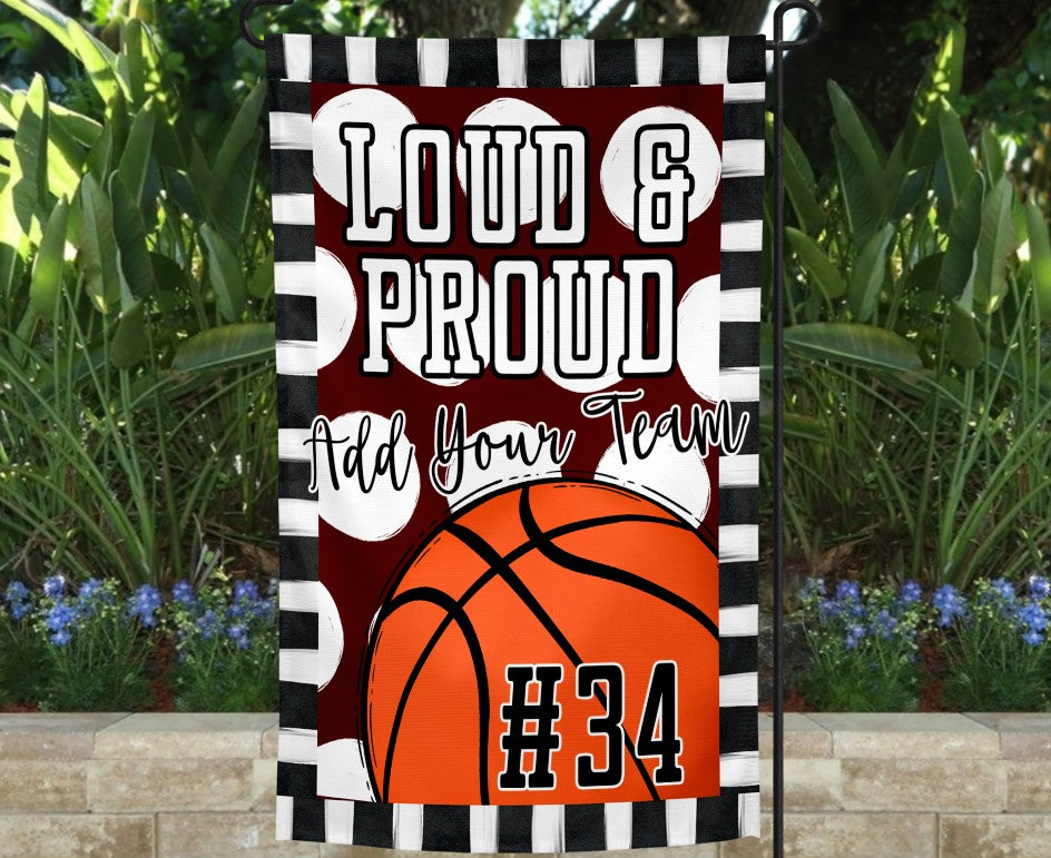 Loud & Proud Basketball Garden Flag