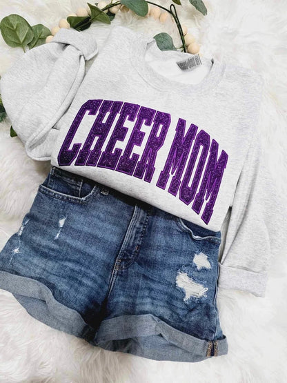 Cheer Mom Embroidered Comfort Colors Short Sleeve/Sweatshirt