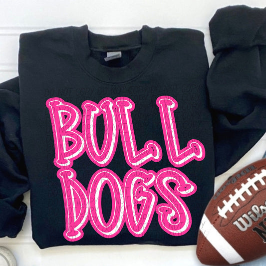 Bulldogs Pink Out DTF Transfer