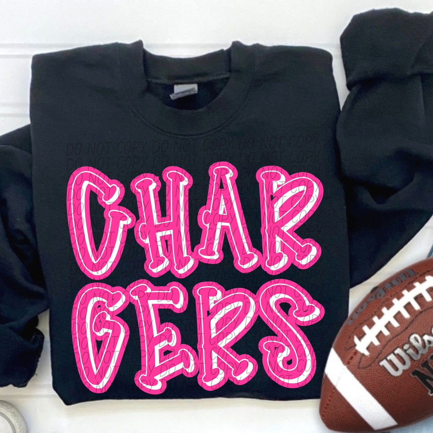 Chargers Pink Out DTF Transfer