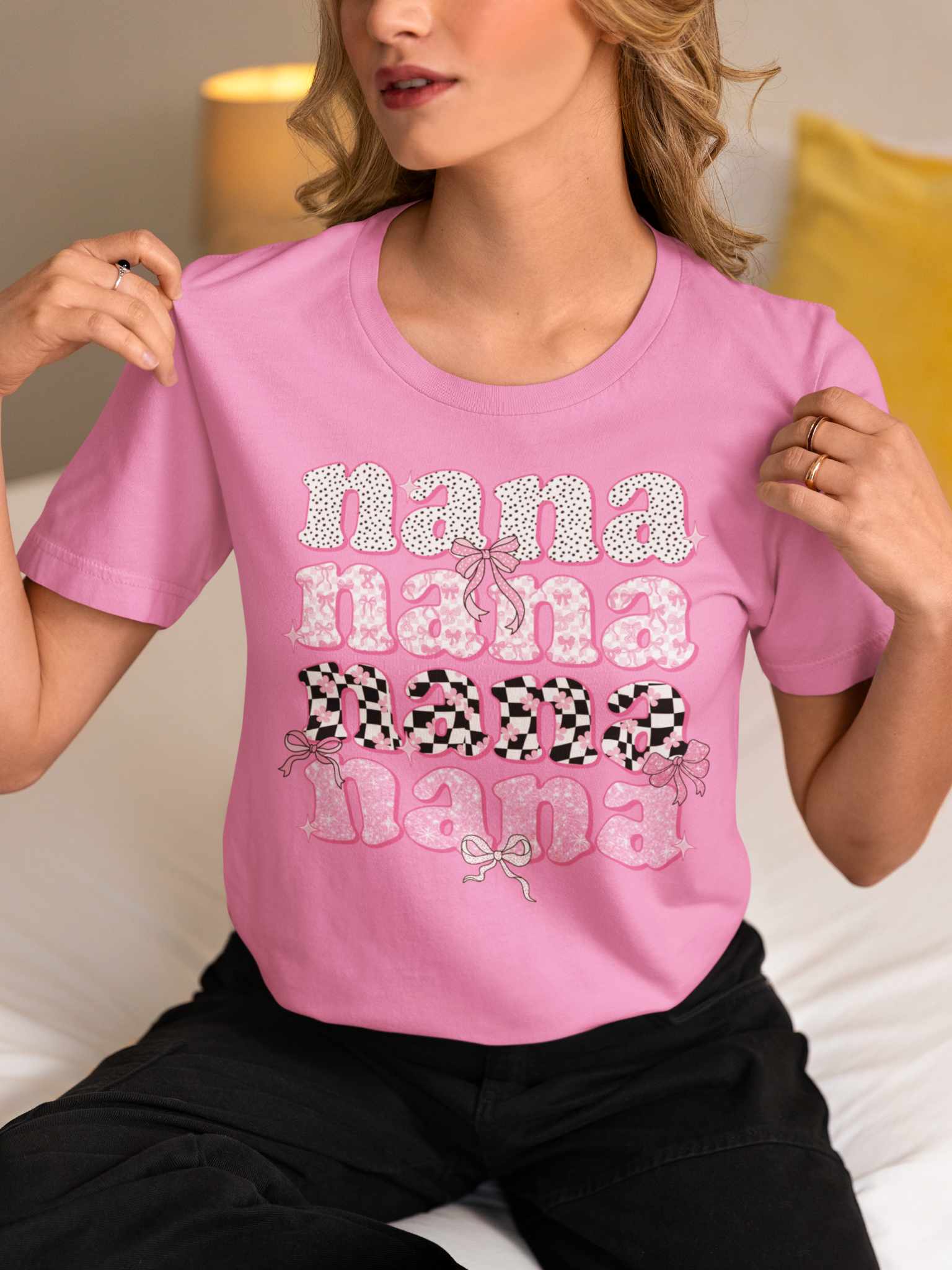 Repeating Nana Preppy Graphic Tee