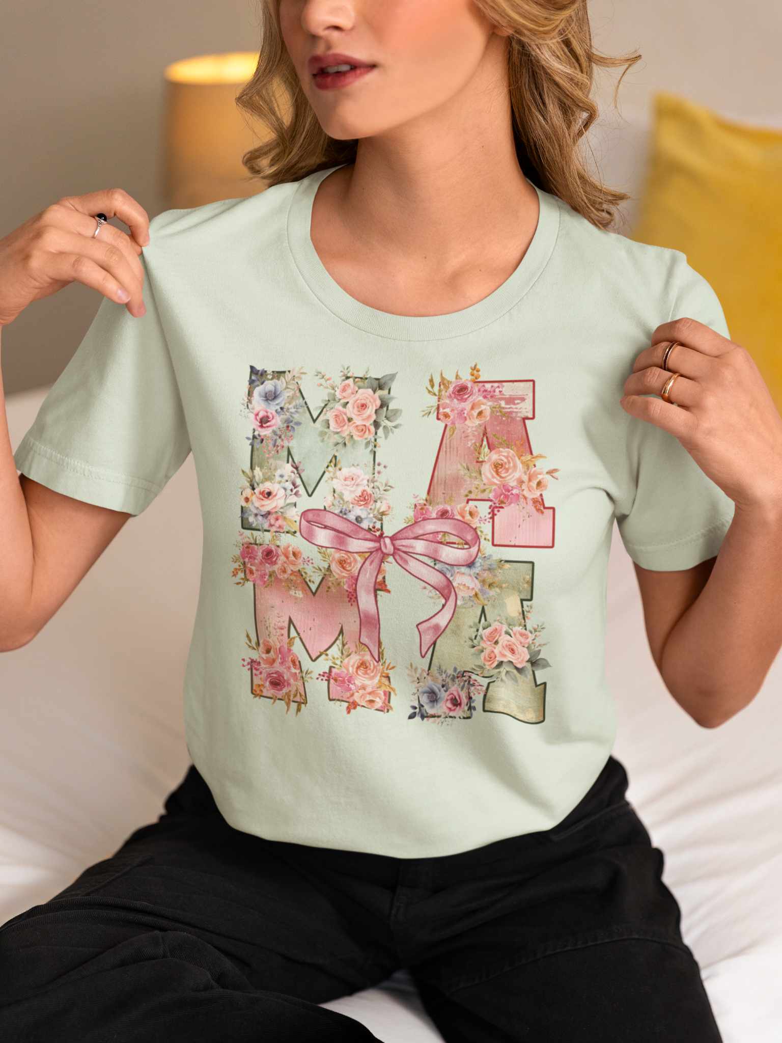 Mama Floral Preppy Graphic Tee