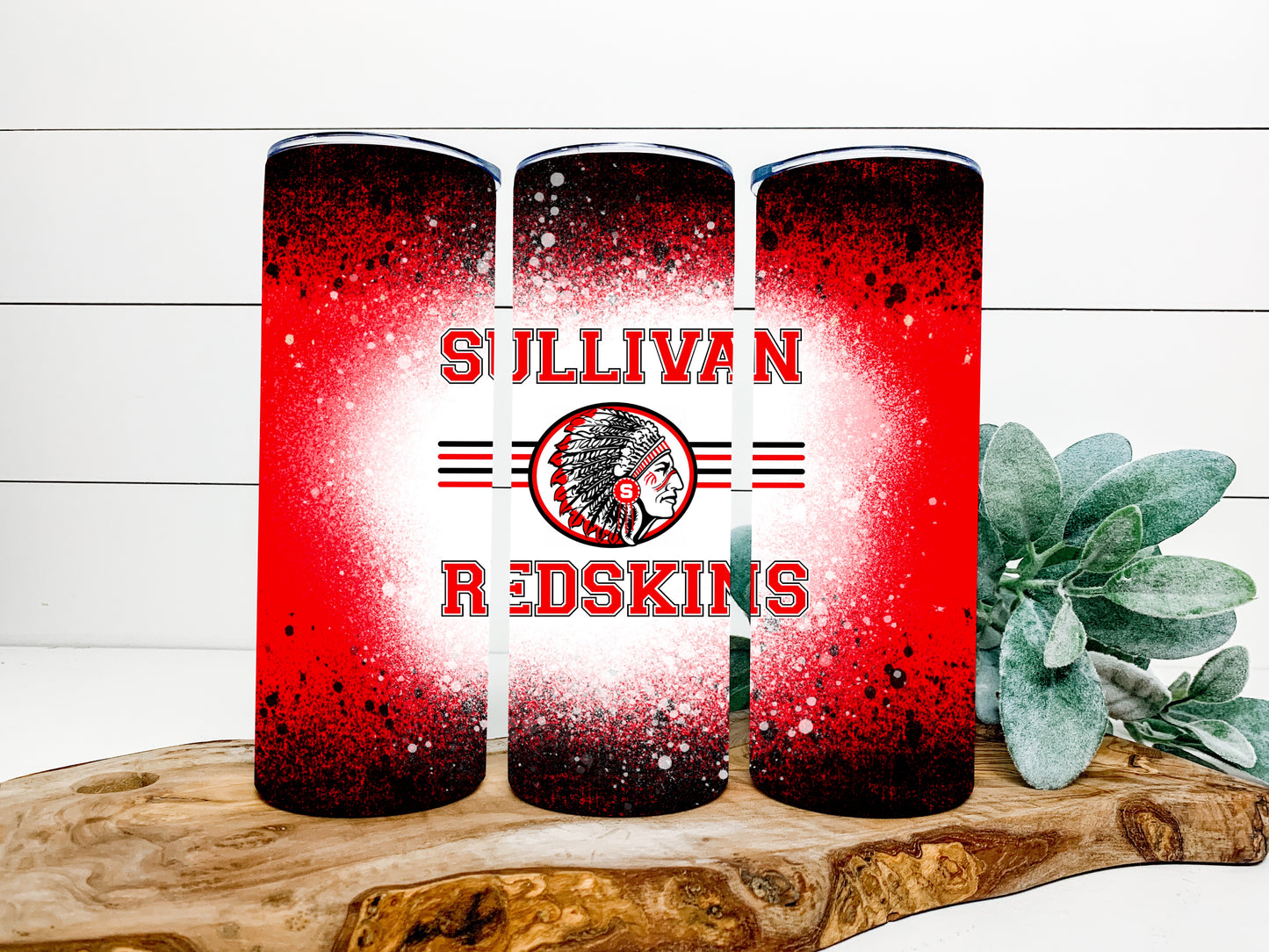 Sullivan Redskins Completed 20oz Skinny Tumbler