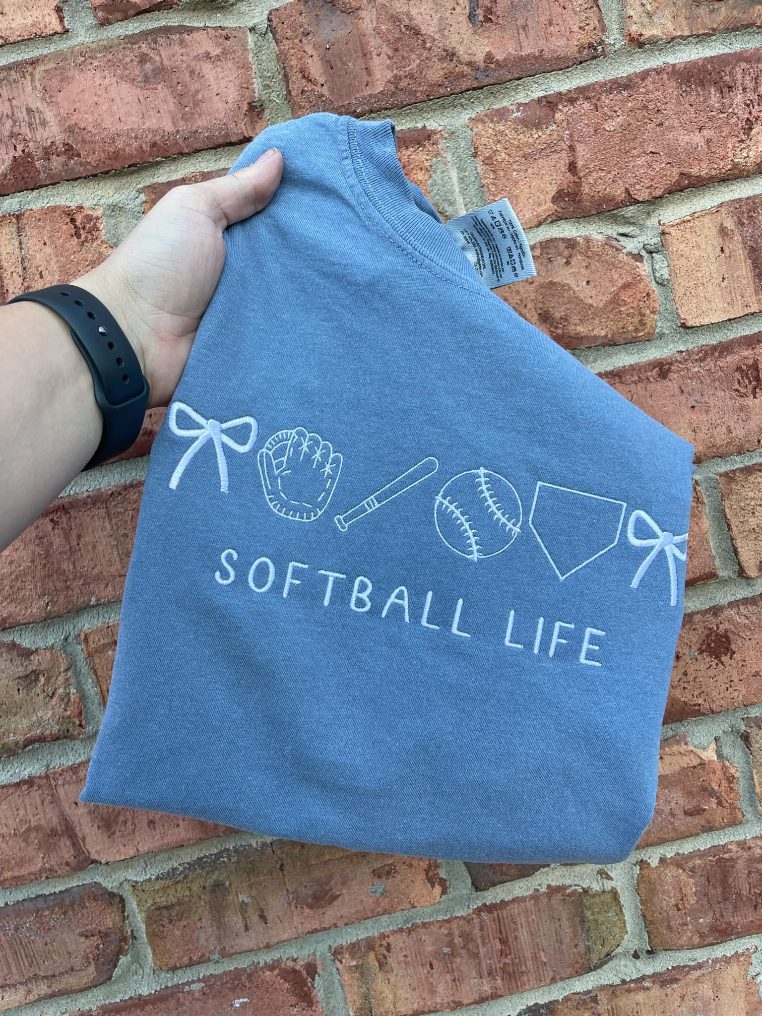 Softball Life Icons Embroidered Shirt | QUICK SHIP