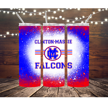 Clinton-Massie Falcons Completed 20oz Skinny Tumbler