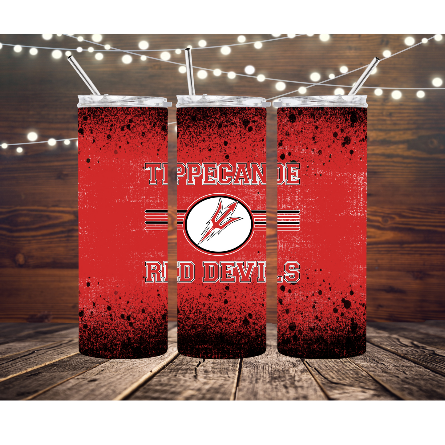 Tippecanoe Red Devils Completed 20oz Skinny Tumbler