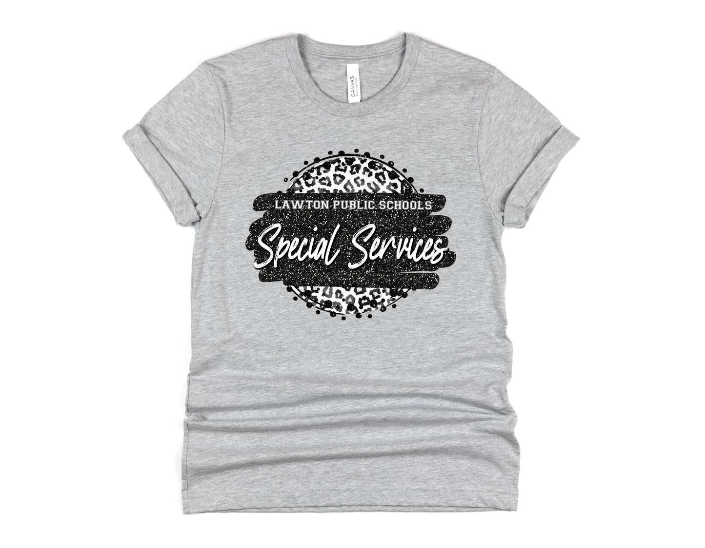 Lawton Public School Special Services Leopard Circle Graphic Tee