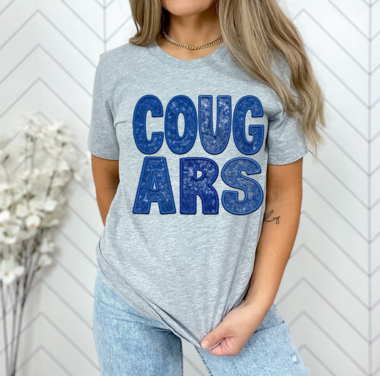 Cougars Blue DTF Transfer