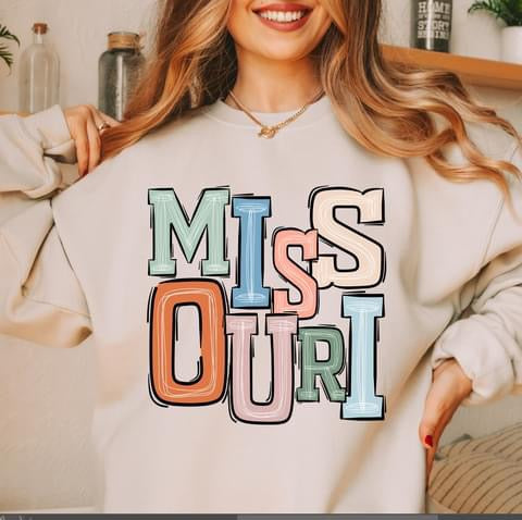 Missouri Boho Varsity Doodle Graphic Tee