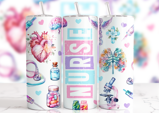 Nurse Completed 20oz Skinny Tumbler