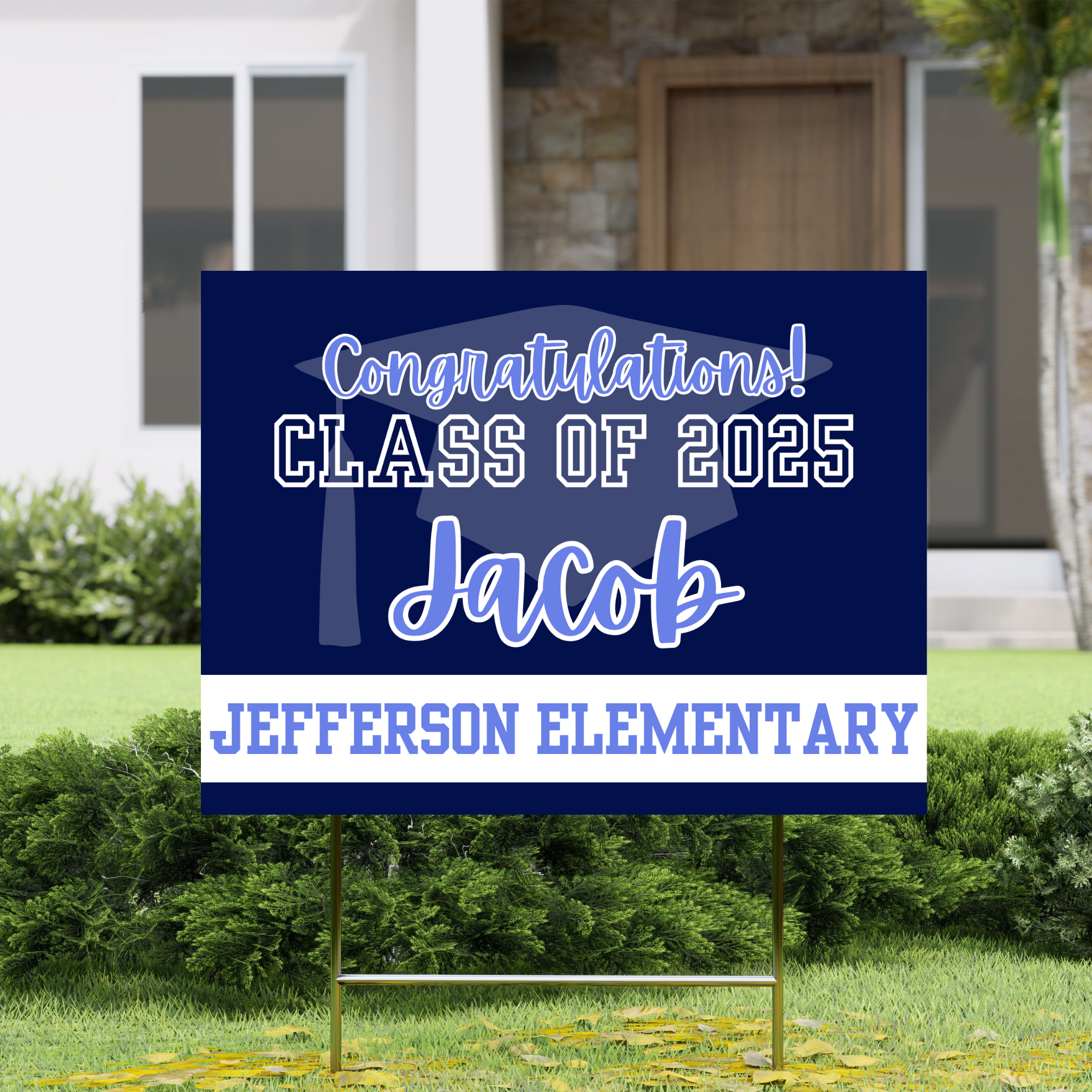 Congratulations Class of 2025 Single Sided Yard Sign