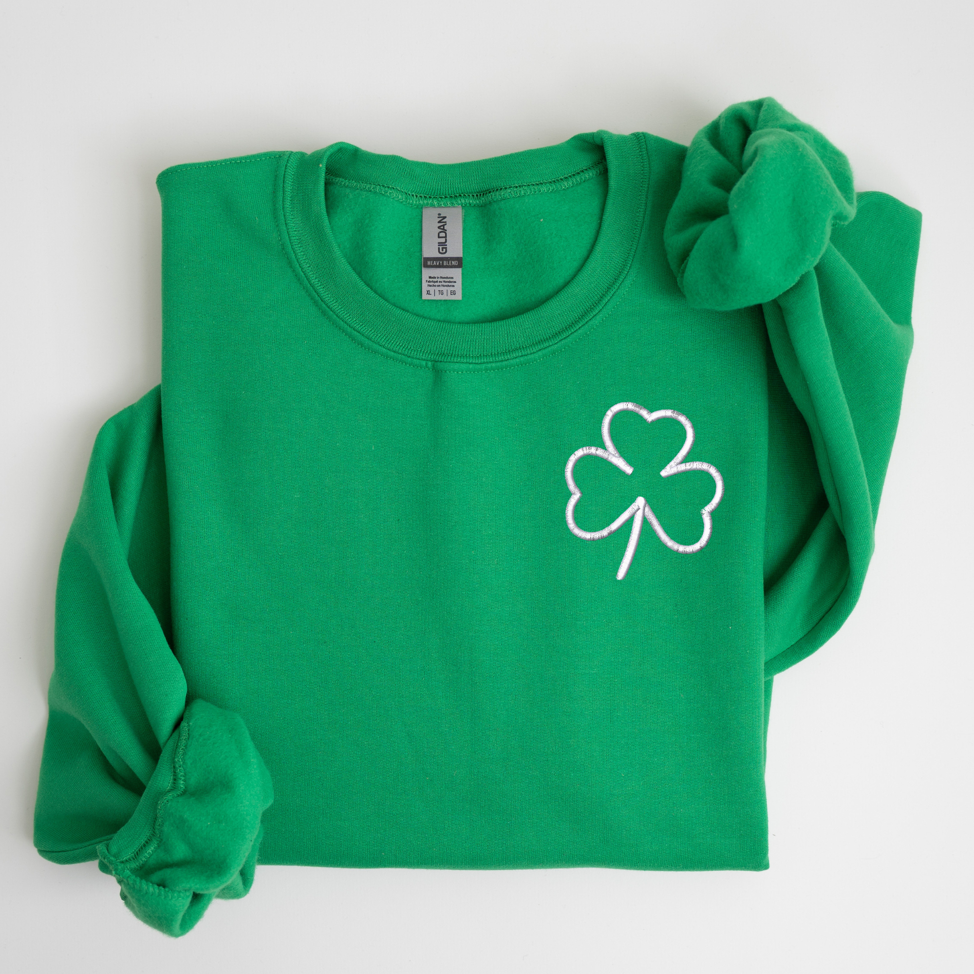 Clover Left Chest Embroidered Sweatshirt | QUICK SHIP