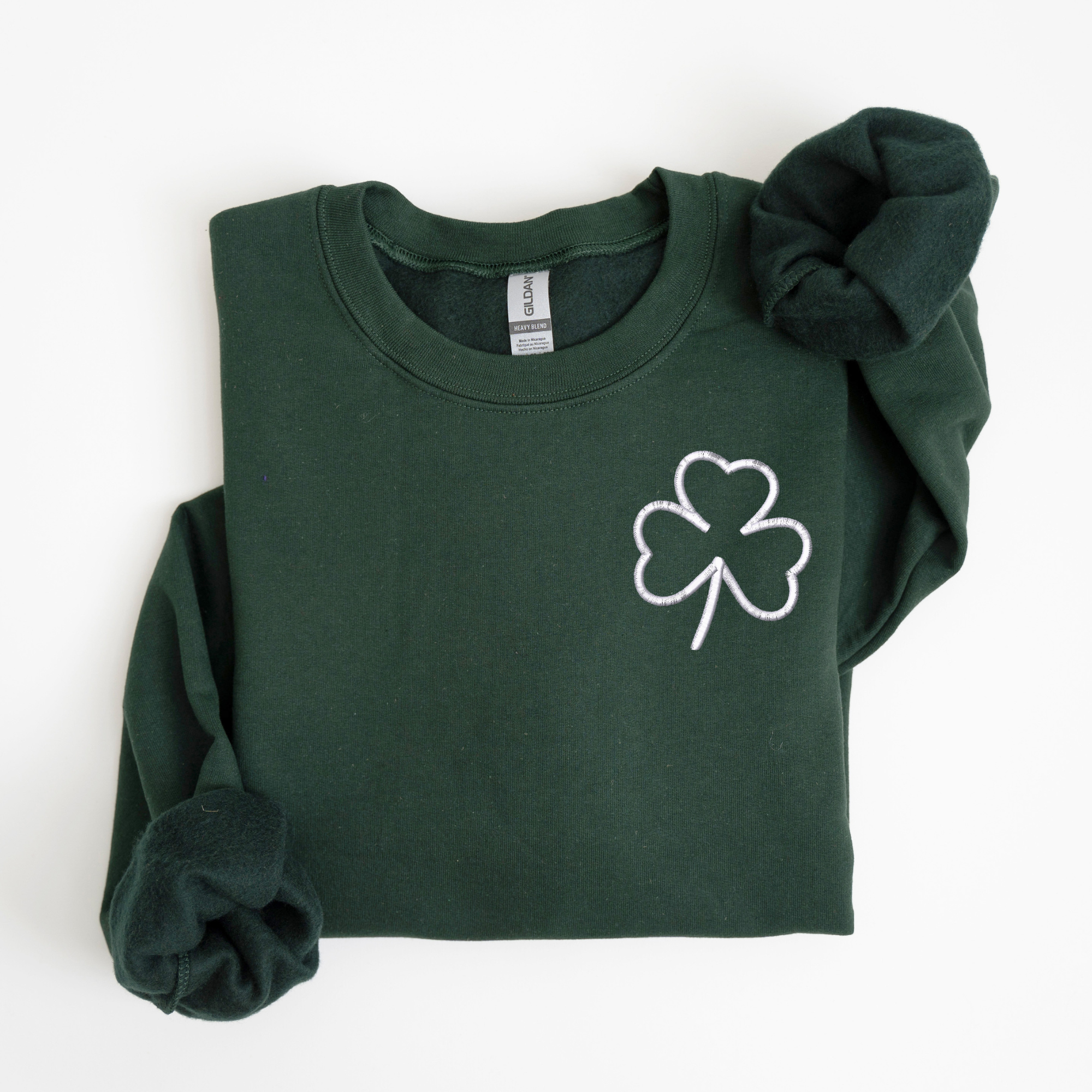 Clover Left Chest Embroidered Sweatshirt | QUICK SHIP