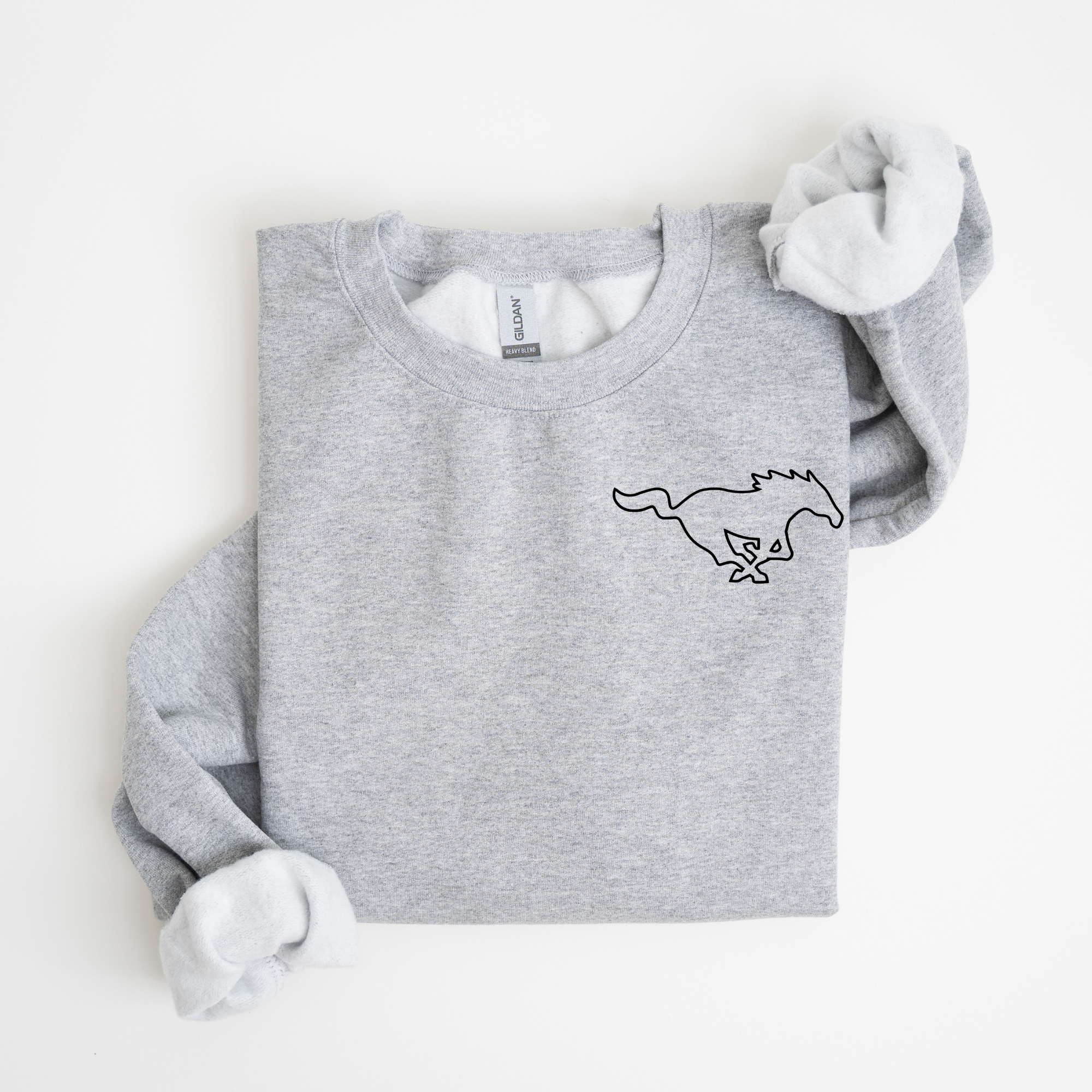 Mustang Embroidered Sweatshirt | QUICK SHIP