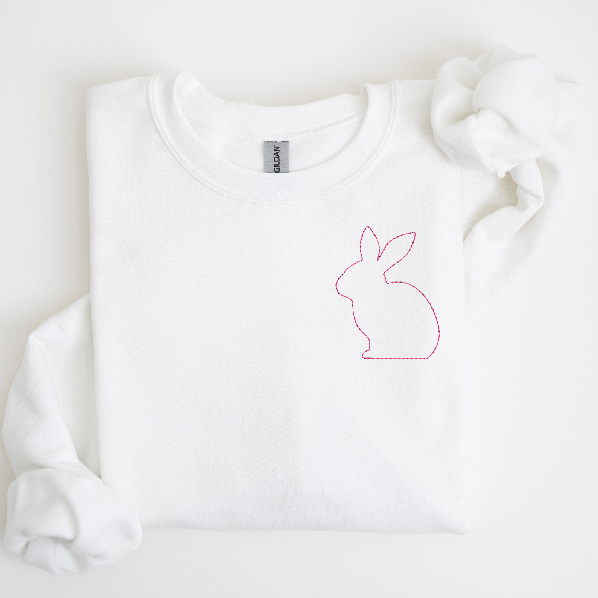 Stitched Bunny Left Chest Embroidered Sweatshirt | QUICK SHIP