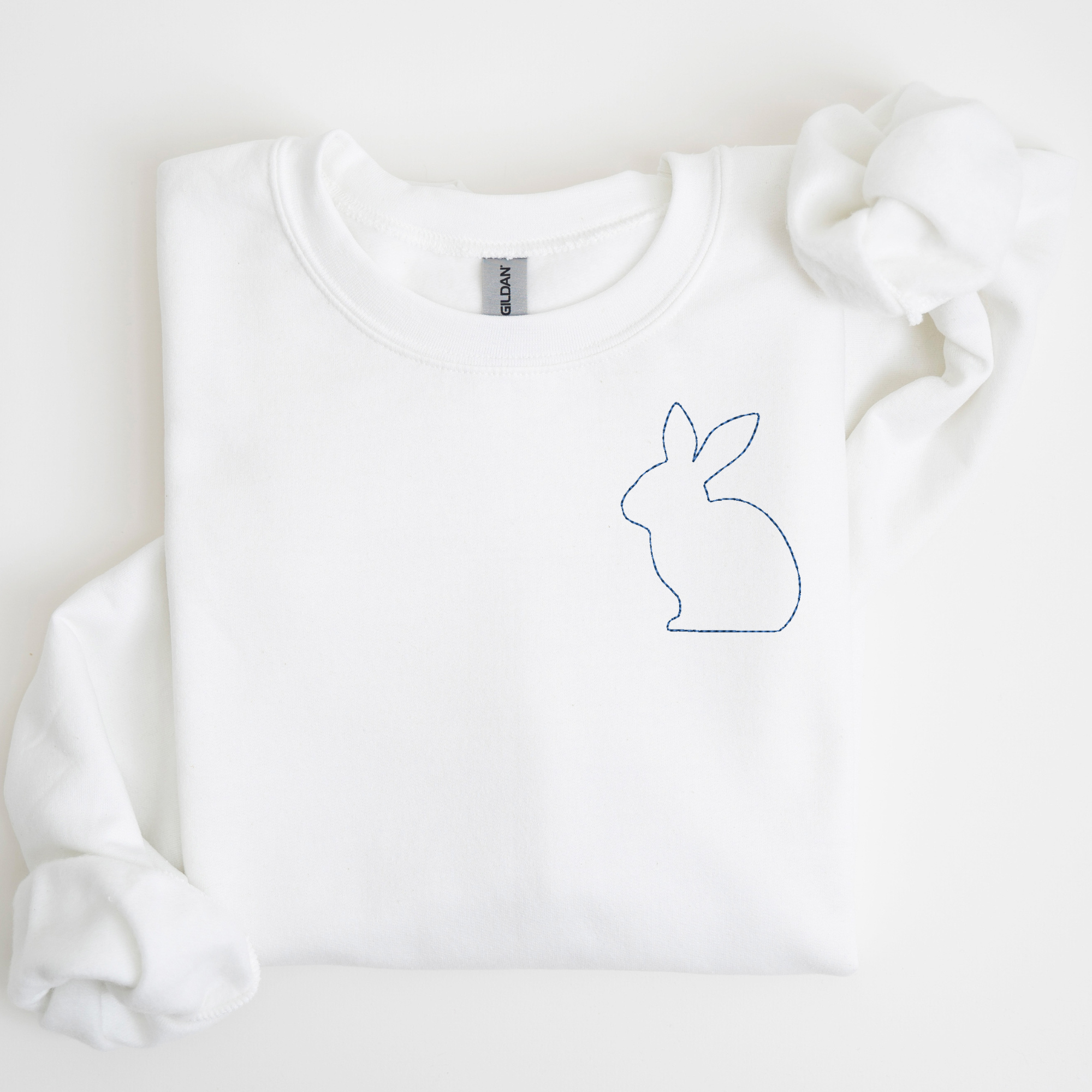 Stitched Bunny Left Chest Embroidered Sweatshirt | QUICK SHIP