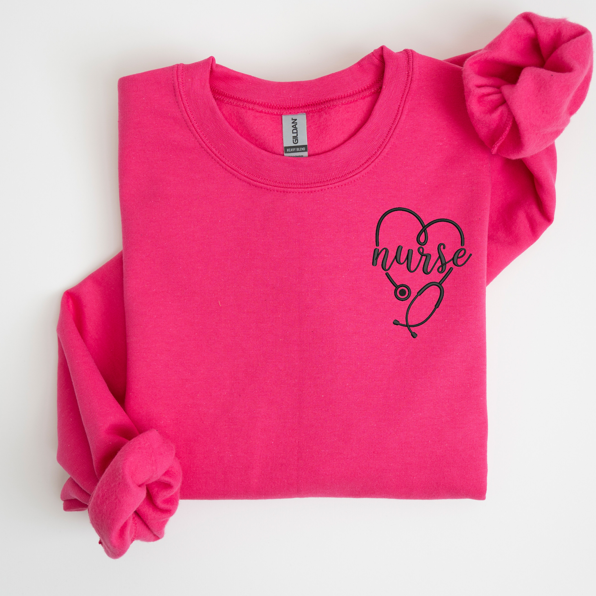 Nurse Left Chest Embroidered Sweatshirt | QUICK SHIP