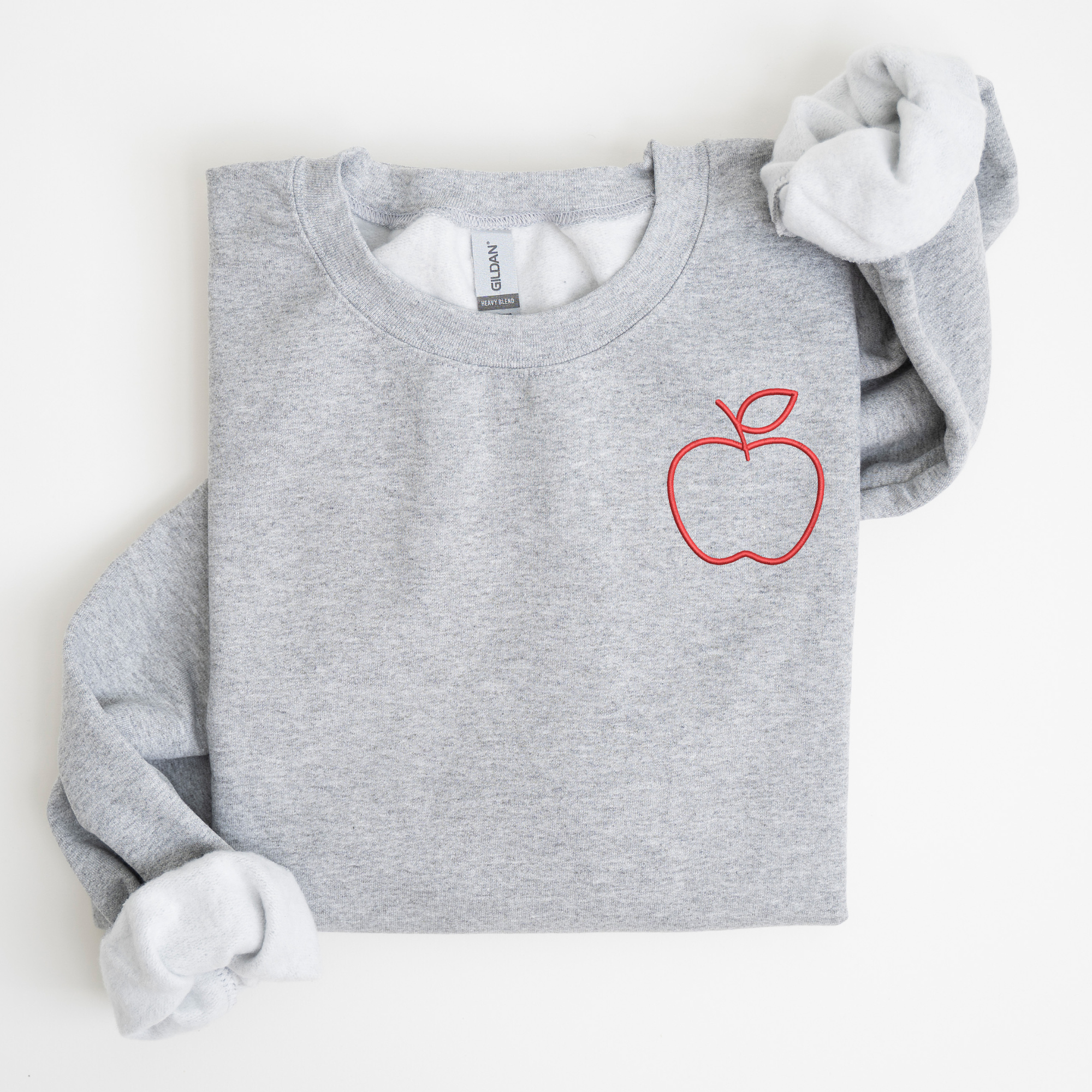 Apple Left Chest Embroidered Sweatshirt | QUICK SHIP