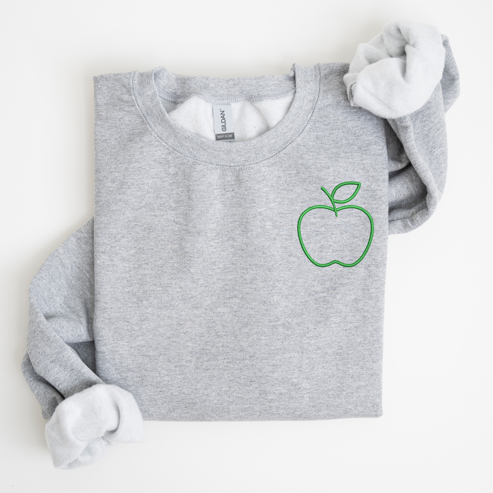 Apple Left Chest Embroidered Sweatshirt | QUICK SHIP