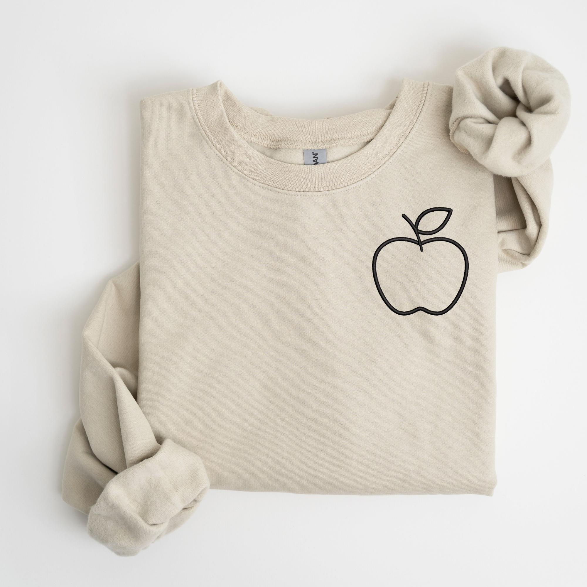 Apple Left Chest Embroidered Sweatshirt | QUICK SHIP