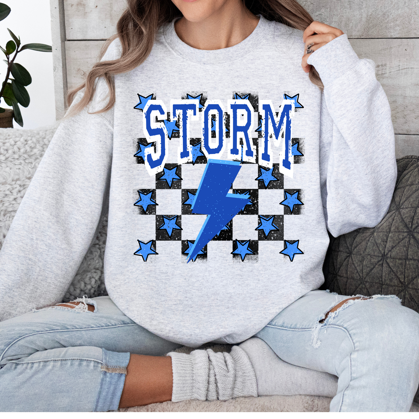 Storm Retro Varsity DTF Transfer