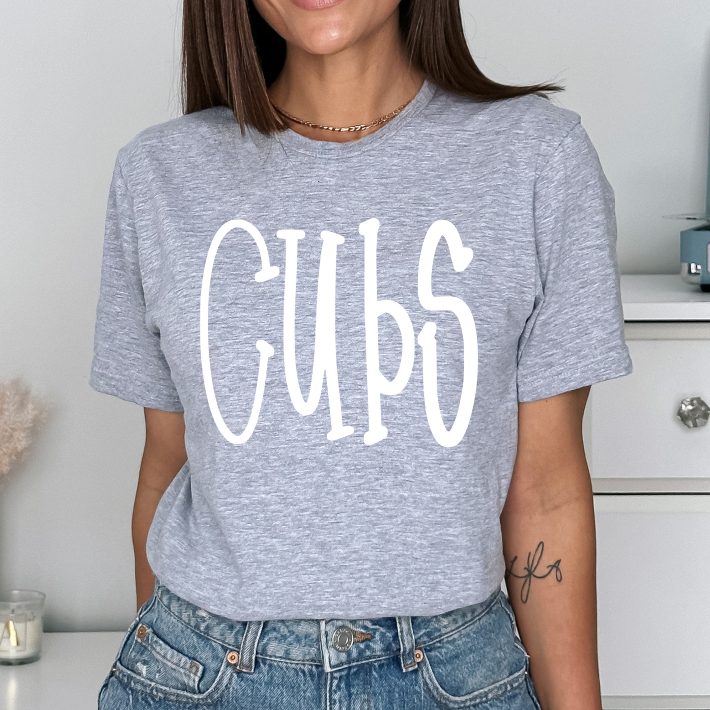 Cubs Hand Letter DTF Transfer