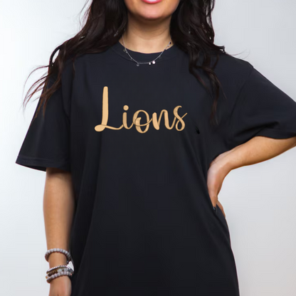 Lions 3D Puff Embroidered CC Short Sleeve/Sweatshirt