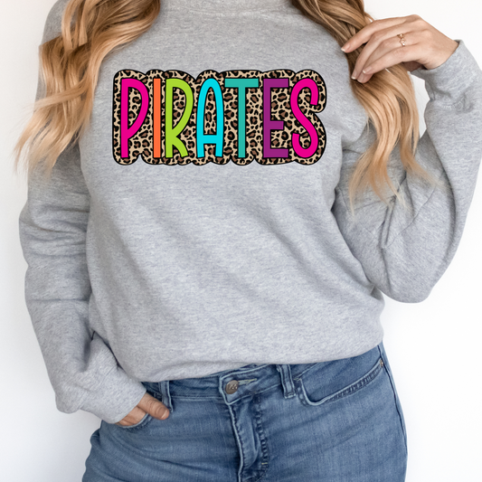 Pirates Colorful Leopard DTF Transfer