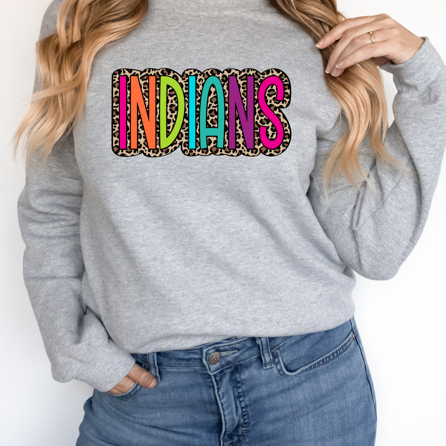 Indians Colorful Leopard DTF Transfer