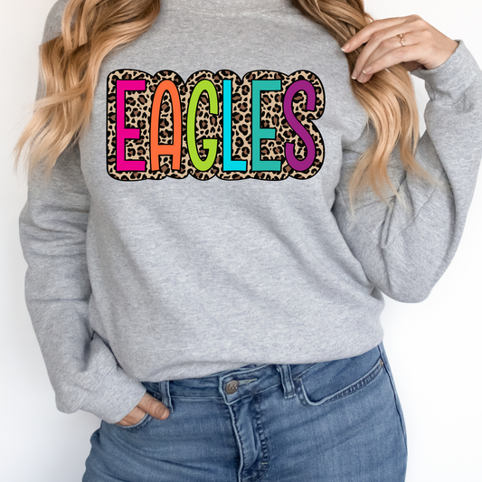 Eagles Colorful Leopard DTF Transfer