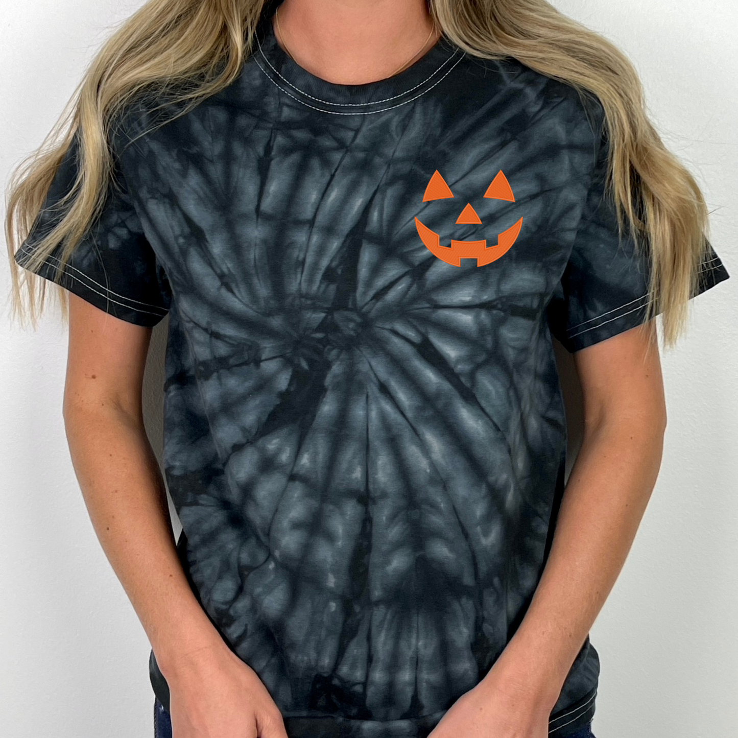 Pumpkin Face Tie Dye T-Shirt