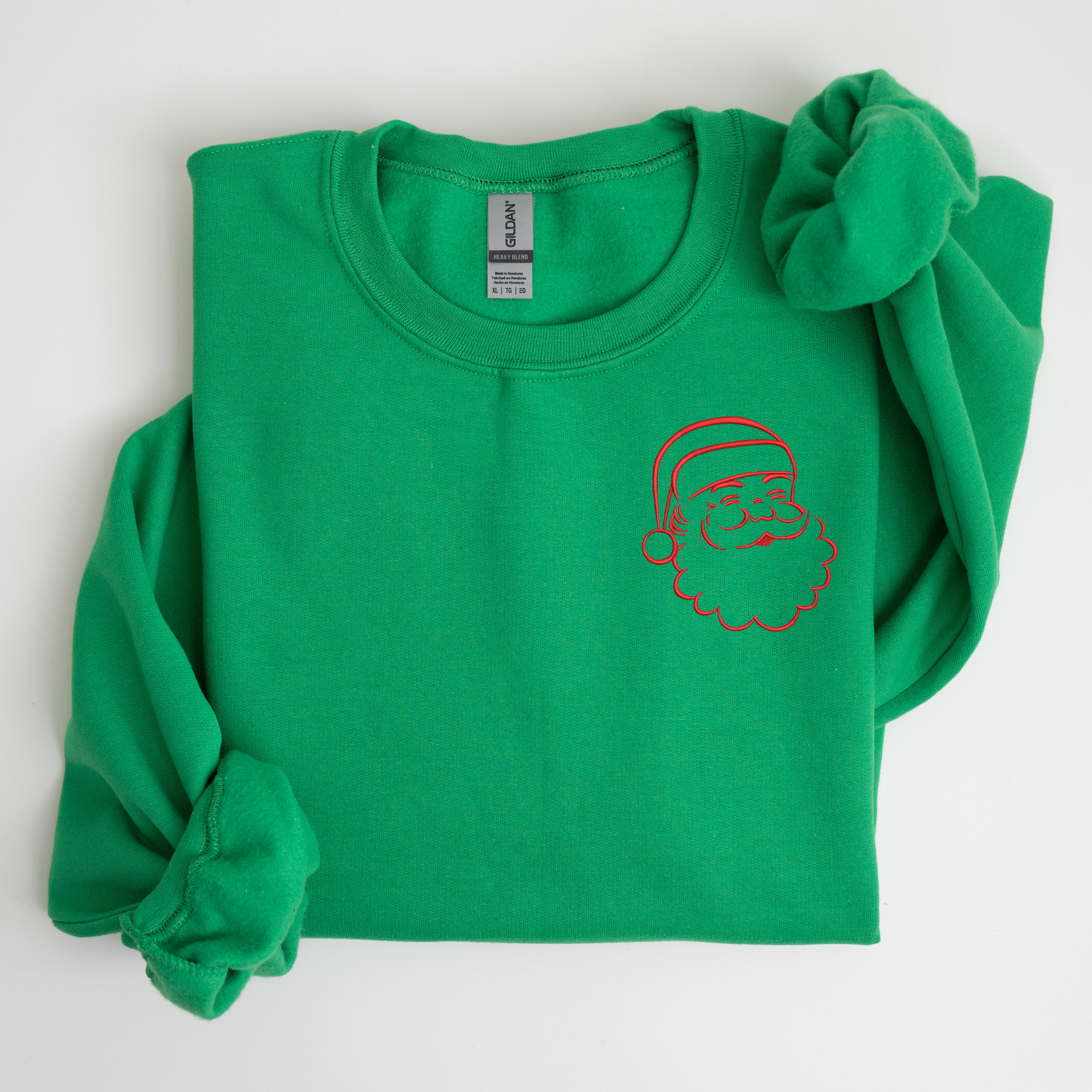 Santa Embroidered Sweatshirt | QUICK SHIP