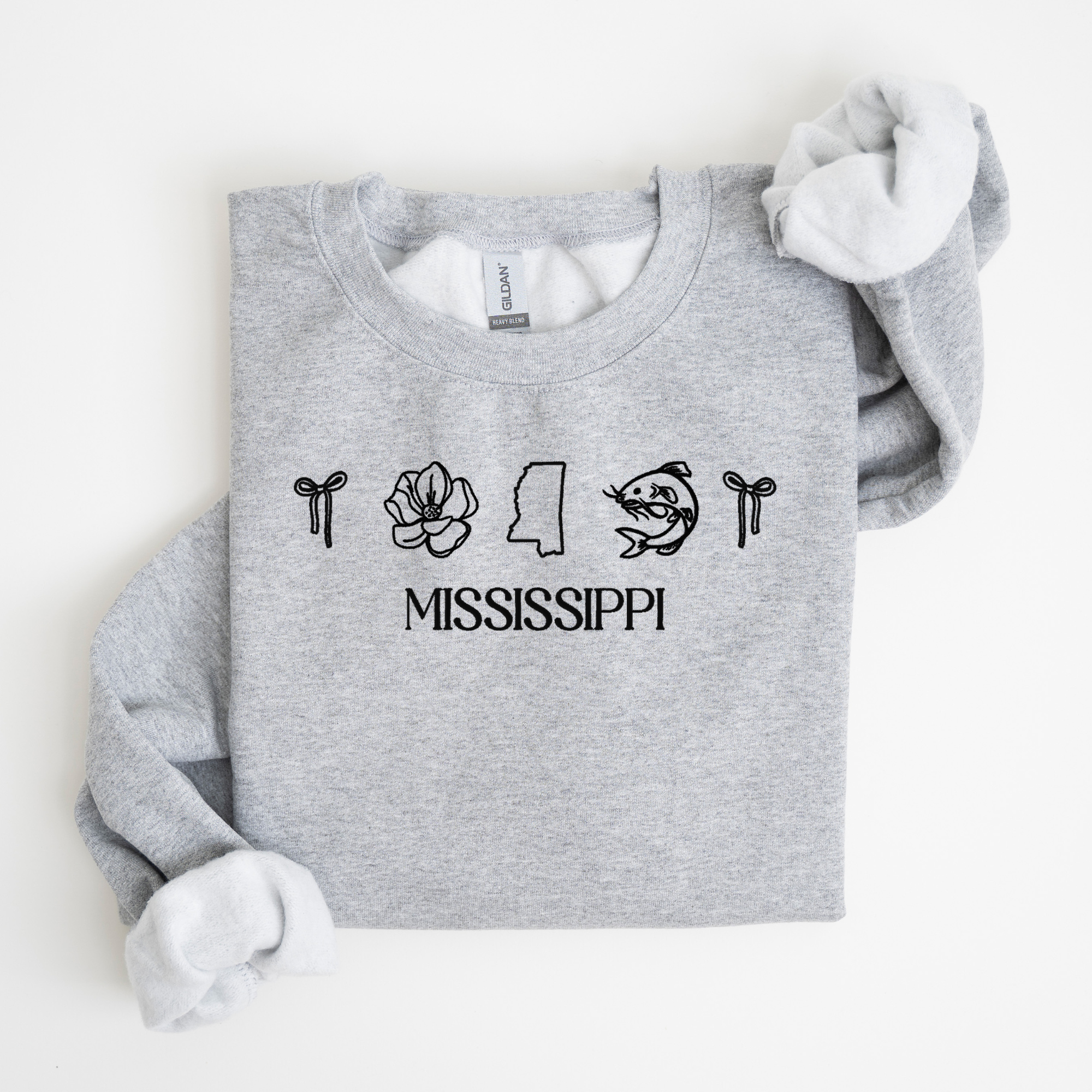 Mississippi Embroidered Sweatshirt - QUICK SHIP