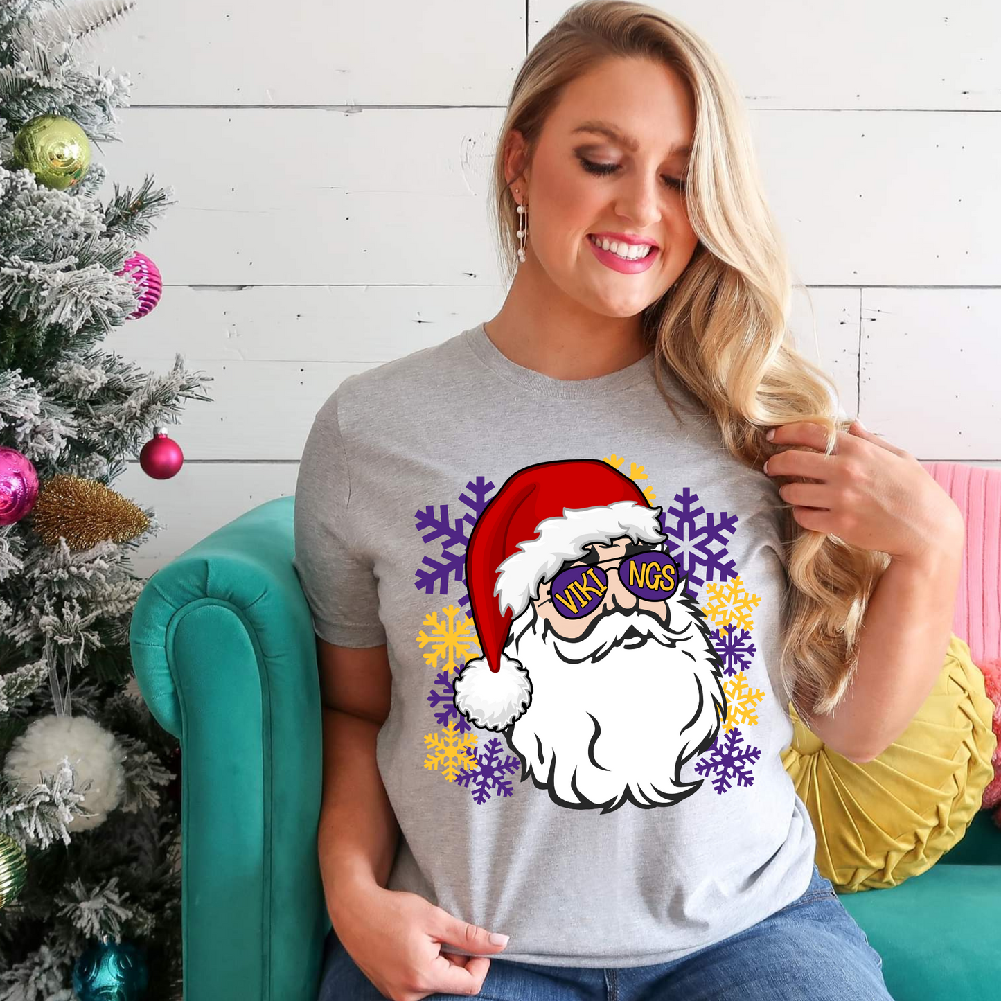 Vikings Santa DTF Transfer