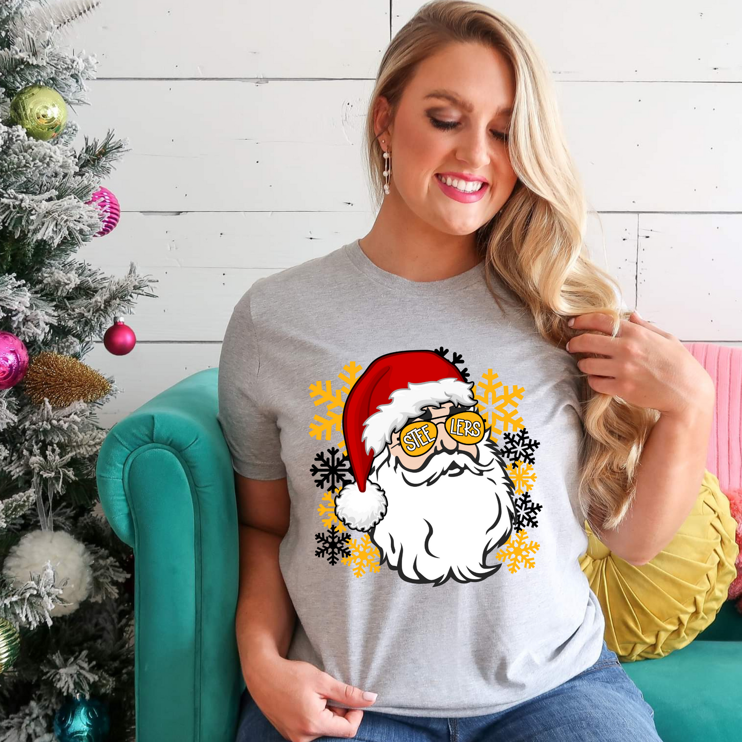 Steelers Santa DTF Transfer