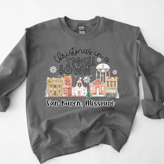 Christmas in a small town Van Buren, Missouri  Graphic Tee or Sweatshirt