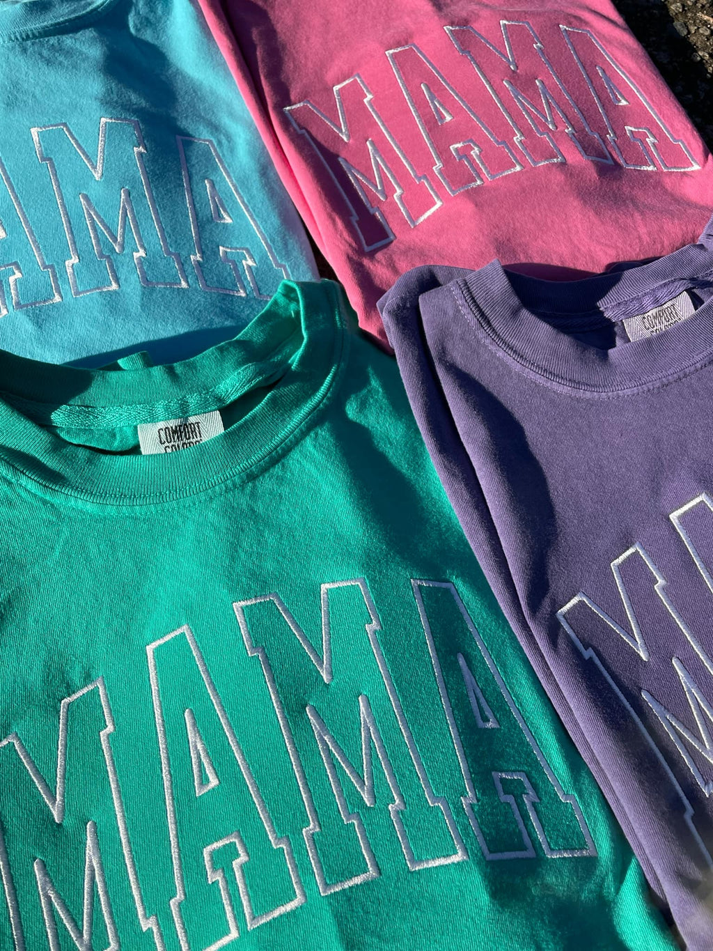 Custom Varsity with September Script Font and Sleeve Embroidered CC Short Sleeve or Sweatshirt  *QUICK SHIP