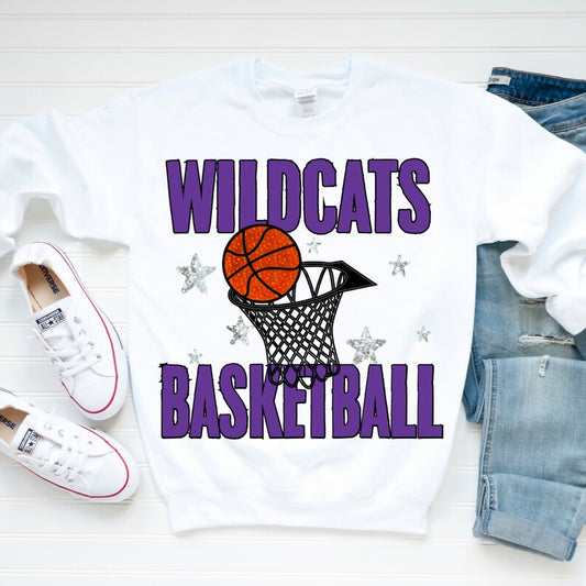 Wildcats Purple Basketball DTF Transfers