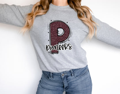 Pioneers Glitter Varsity Doodle Graphic Tee Graphic Tee