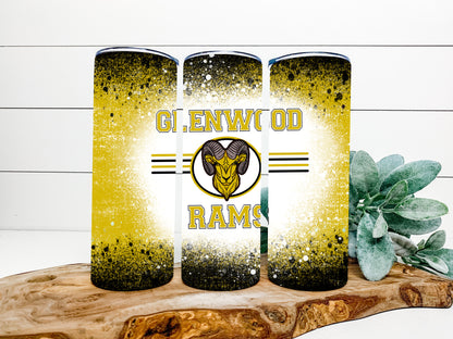 Glenwood Rams Completed 20oz Skinny Tumbler