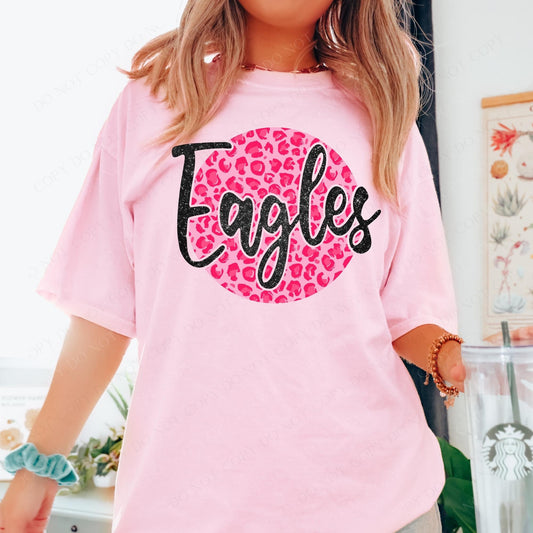 Eagles Pink Leopard DTF Transfer